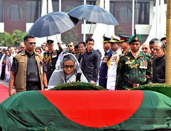 জিল্লুর রহমনের শেষকৃত্য সম্পন্ন